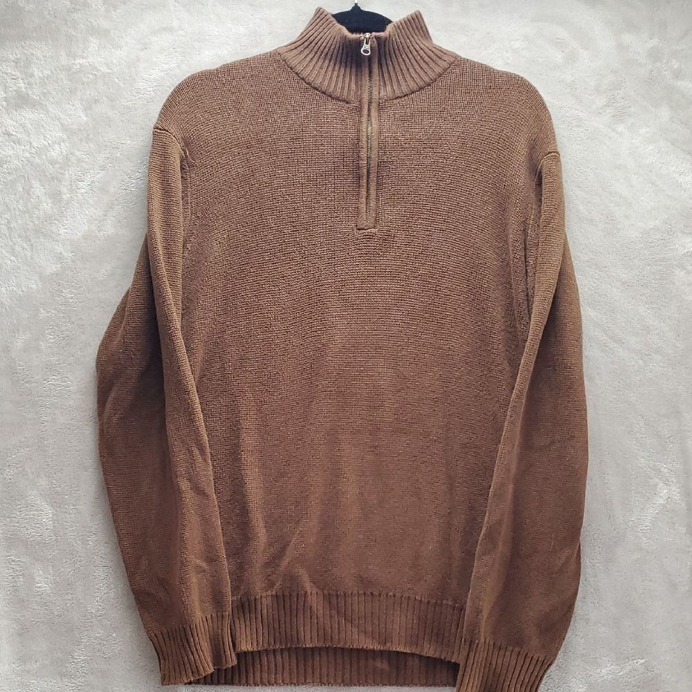 TIMBERLAND | SMALL VTG 1/4 ZIP PULLOVER SWEATER | MACHINE WASH SEE CARE TAG STR
